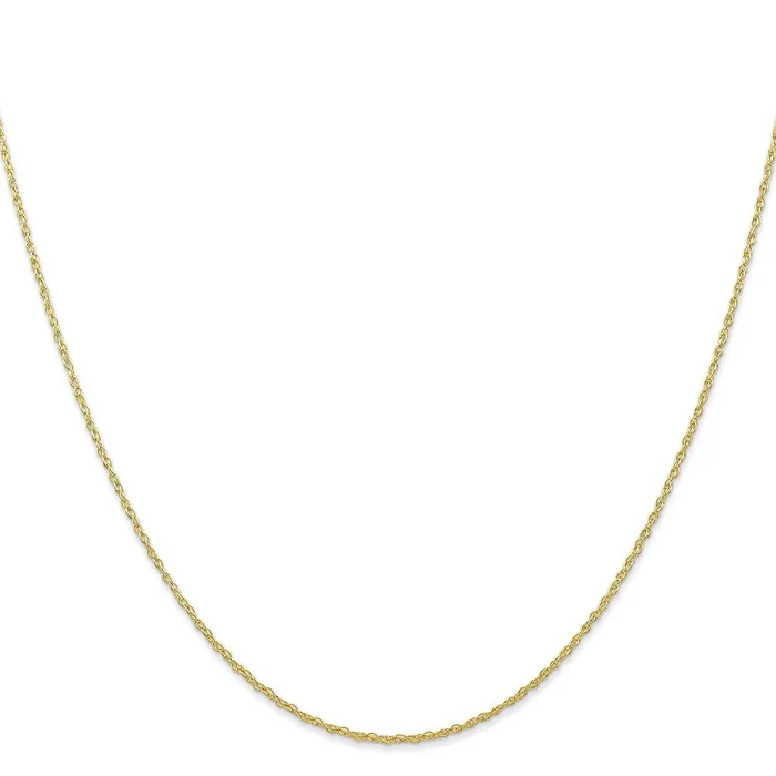 Necklaces QGold 10K Yellow Gold 7mm Carded Cable Rope Chain Necklace