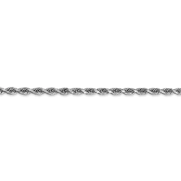 14k White Gold 30mm DC Quadruple Rope Chain TreasureFineJewelers Necklaces
