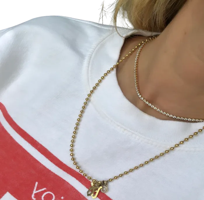 Alexa Leigh Necklaces Alexa Leigh Lenore Crystal Tennis Necklace YG