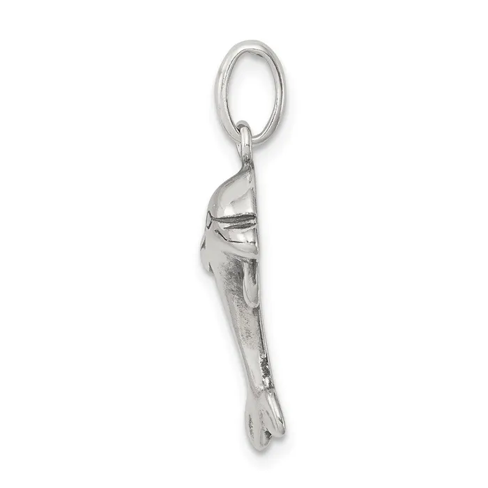 Necklaces Sterling Silver Antiqued Dolphin Pendant TreasureFineJewelers