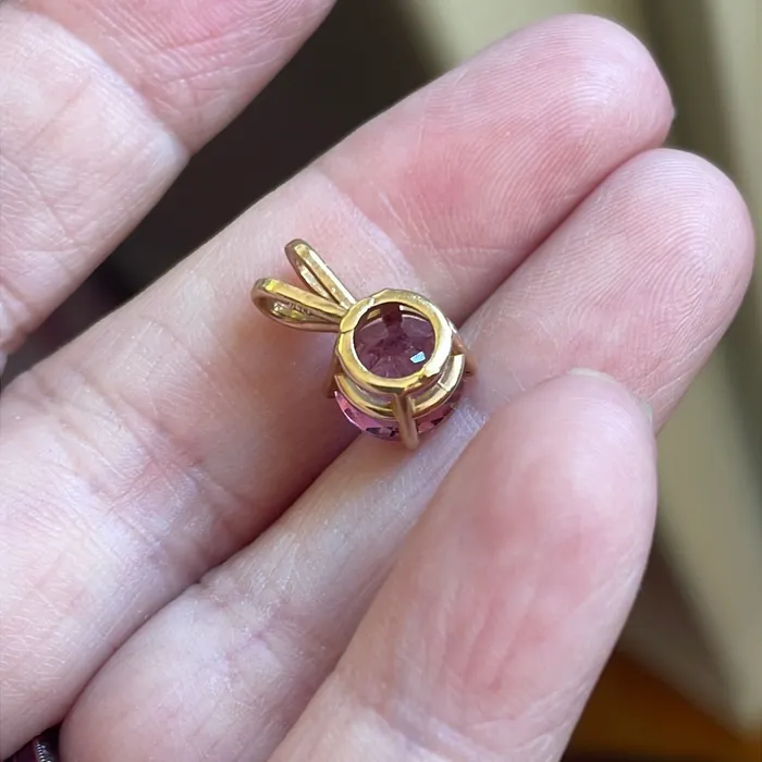 Necklaces Vintage Paris Jewelry Pink Tourmaline Pendant 14k Gold Vintage Necklaces Vintage Paris Jewelry Pink Tourmaline Pendant 14k Gold Vintage