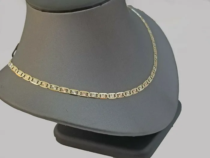14k SOLID Three Tone Yellow Rose White Gold Trio chain Diamond Cut For Women Globalwatches10 Rings