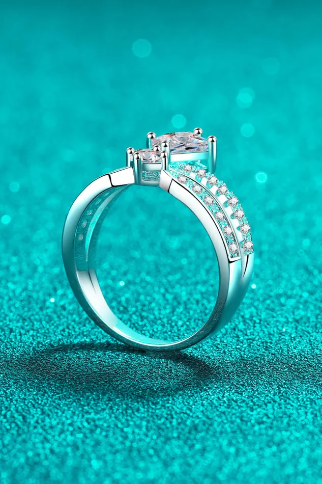 Trendsi Rings 925 Sterling Silver Moissanite Crown Ring