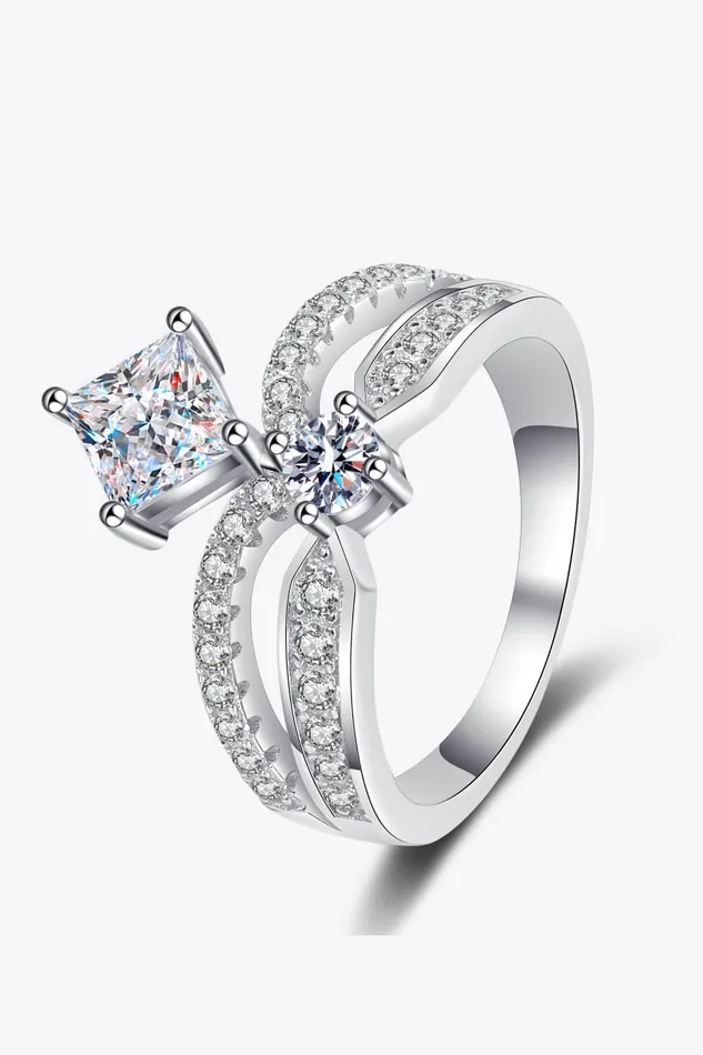 Trendsi Rings 925 Sterling Silver Moissanite Crown Ring