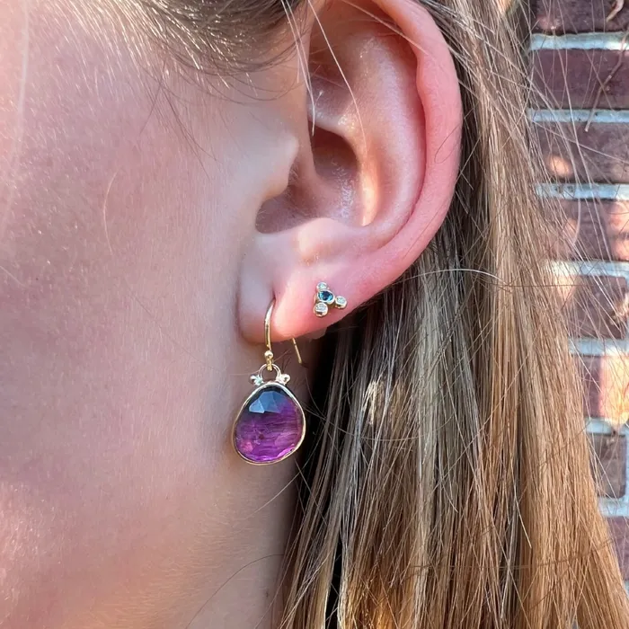 Earrings 14k Watermelon Tourmaline earrings Emily Amey Jewelry