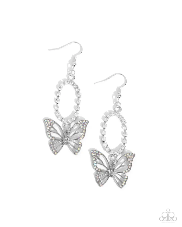 Aerial Avenue Multi Butterfly Earrings Jewelry by Bretta Paparazzi Accessories Earrings