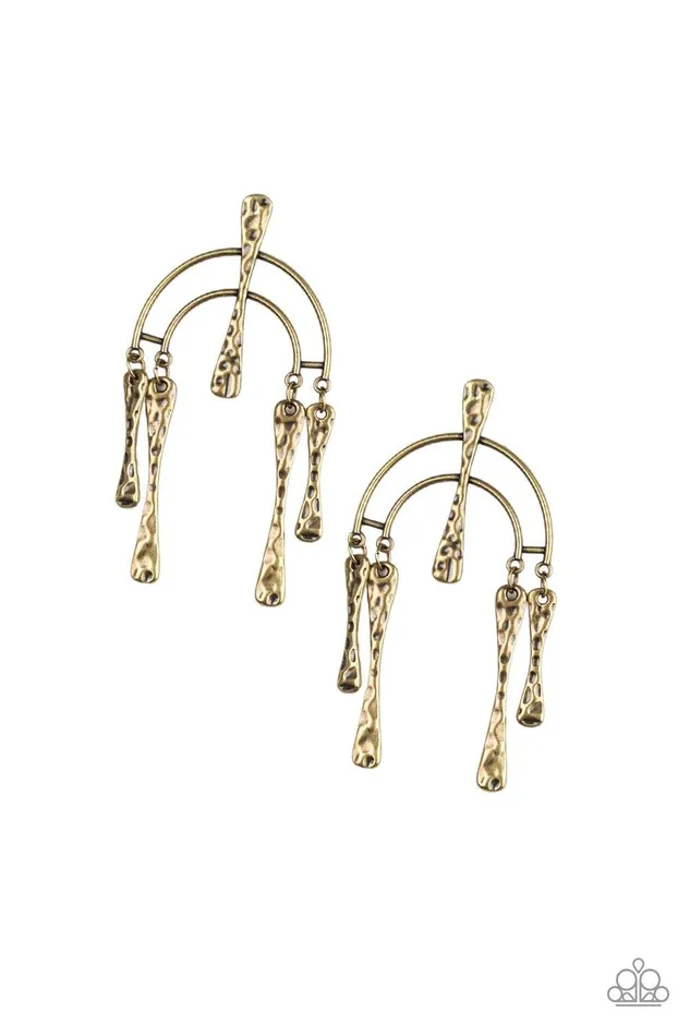 ARTIFACTS Of Life Brass Earrings Jewelry by Bretta Paparazzi Accessories Earrings