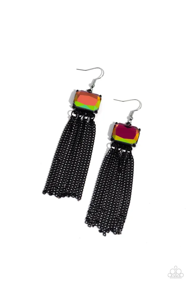 Earrings Paparazzi Accessories Dreaming Of TASSELS Black Earrings Jewelry by Bretta