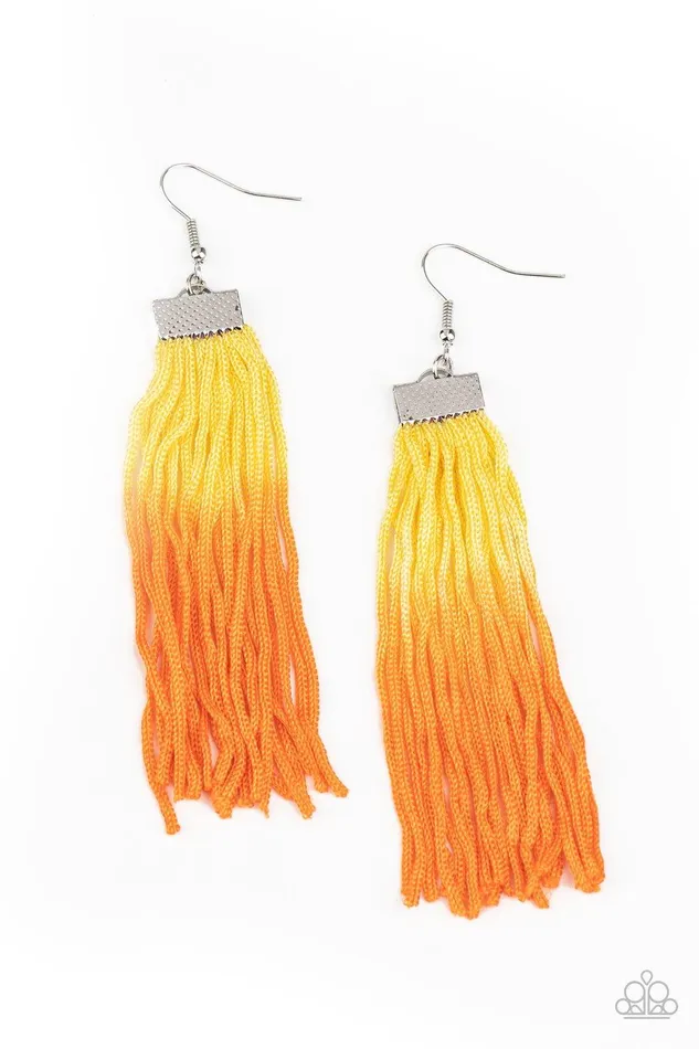 Earrings Paparazzi Accessories Dual Immersion Yellow Earrings Jewelry by Bretta