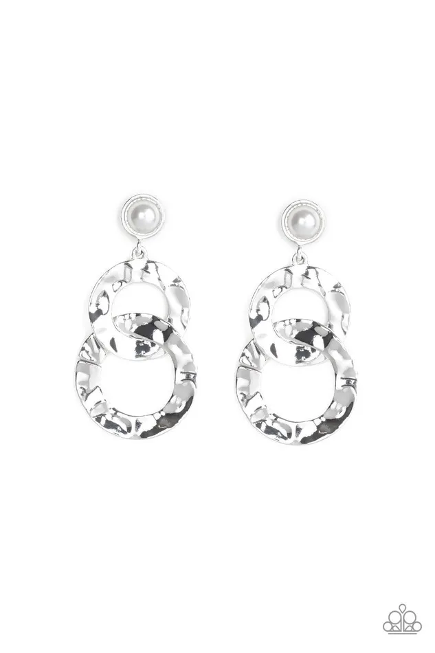 Earrings Paparazzi Accessories On Scene White Earrings Jewelry by Bretta