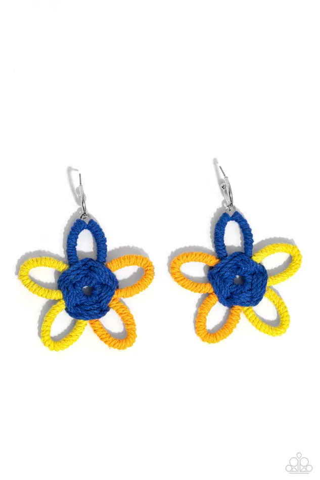 Earrings Paparazzi Accessories Spin a Yarn Orange Earrings Jewelry by Bretta