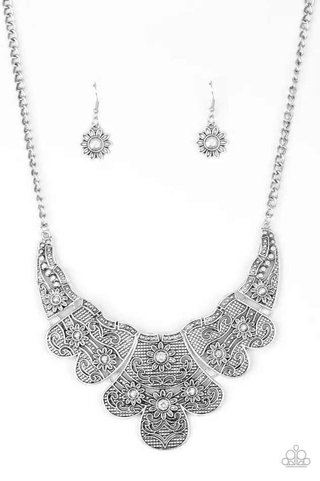 Necklaces Paparazzi Accessories Mess With The Bull Silver Necklace Jewelry by Bretta