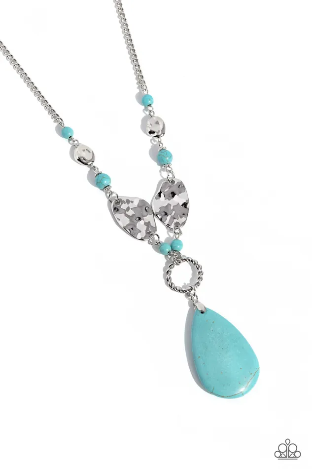 Necklaces Paparazzi Accessories Sagebrush Sanctuary Blue Necklace Jewelry by Bretta
