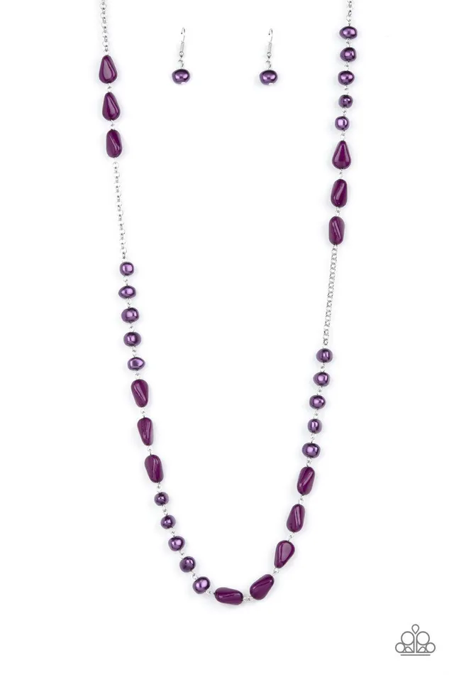 Necklaces Paparazzi Accessories Shoreline Shimmer Purple Necklace Jewelry by Bretta