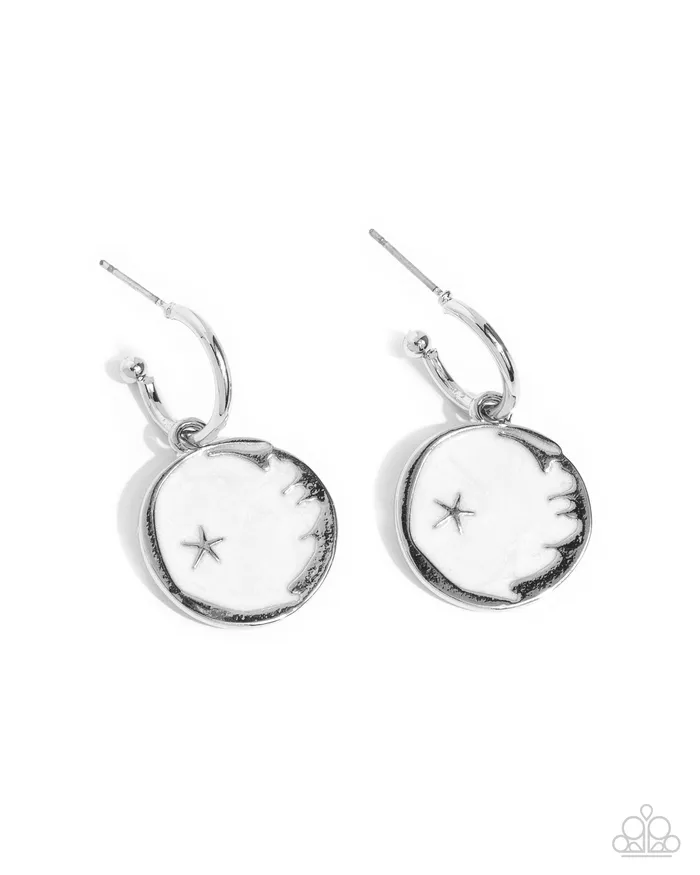 Paparazzi Accessories Earrings South Star White Earrings Jewelry by Bretta