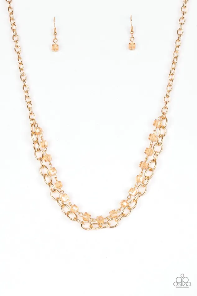 Paparazzi Accessories Necklaces Block Party Princess Gold Necklace Jewelry By Bretta