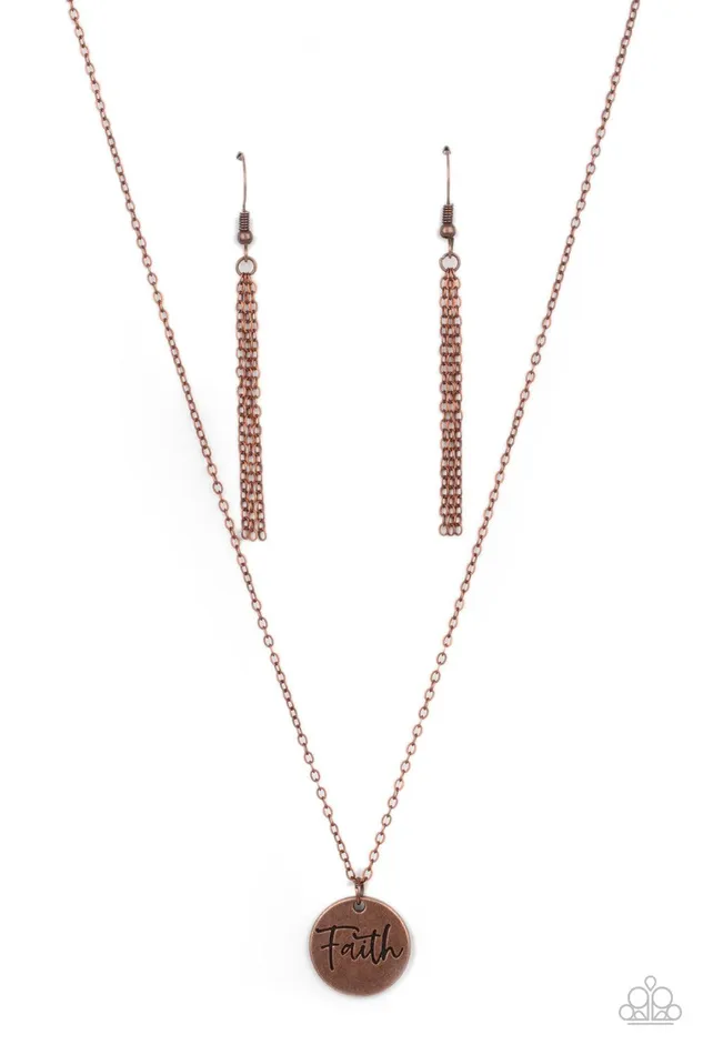 Paparazzi Accessories Necklaces Choose Faith Copper Necklace Jewelry by Bretta