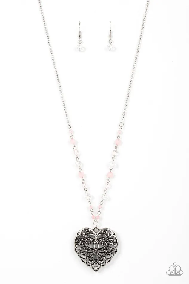 Paparazzi Accessories Necklaces Doting Devotion Pink Necklace Jewelry by Bretta