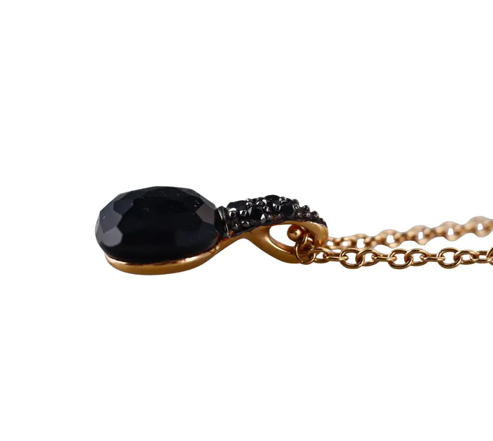 Pomellato Necklaces Pomellato Capri Rose Gold Onyx Black Diamond Pendant Necklace