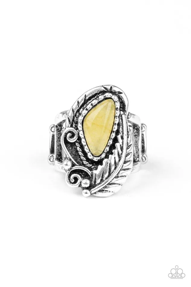 Rings Palm Princess Yellow Ring Jewelry by Bretta Paparazzi Accessories
