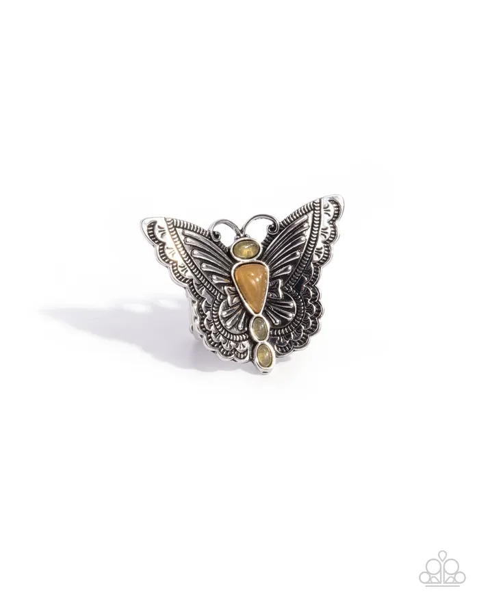 Rings Paparazzi Accessories Adolescent Aerial Orange Butterfly Ring Jewelry by Bretta