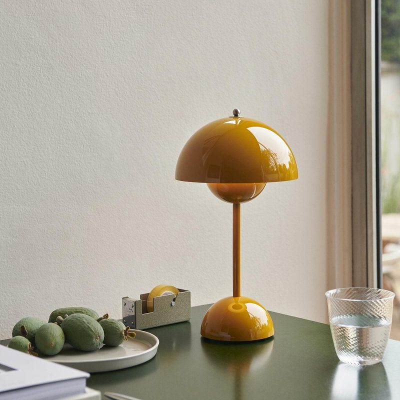 Bordlamper | Flowerpot Vp9 Portable Table Lamp, Mustard Bordlamper Bordlamper